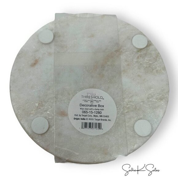 Threshold Onyx Stone Statement Container White‎ Round Storage w/ Lid - Target - Picture 7 of 7